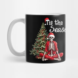 Tis the Season, Funny Christmas Skeleton Santa Mug